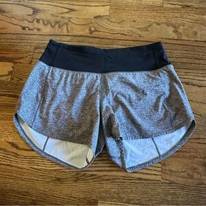 Women's Lululemon Black and Gray Shorts